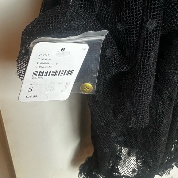 Free People Disco Ball Swiss Dot Lace Top Small - Picture 12 of 12